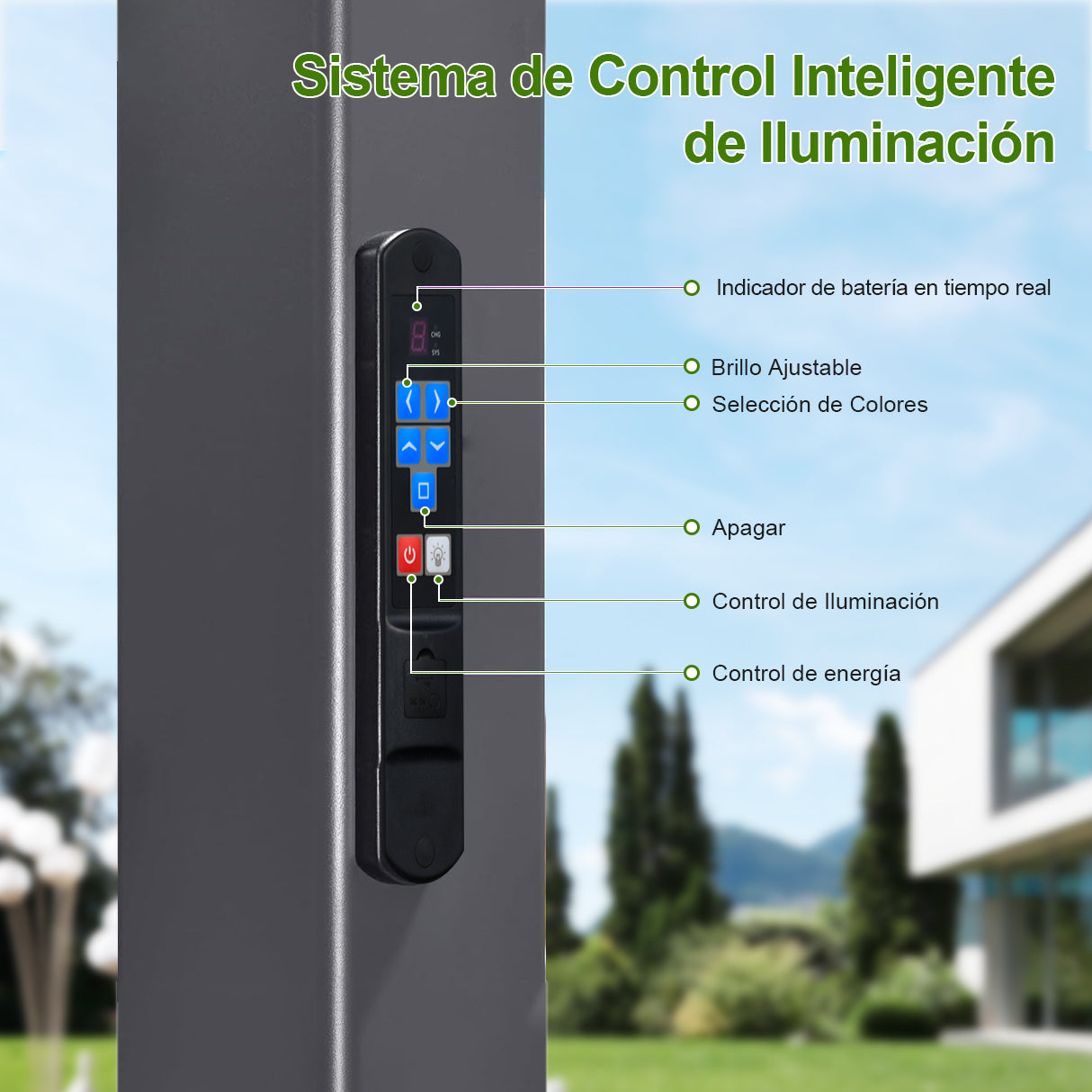 Patioslife Atlantic Pérgola de Aluminio con Lamas Ajustables y Luces LED