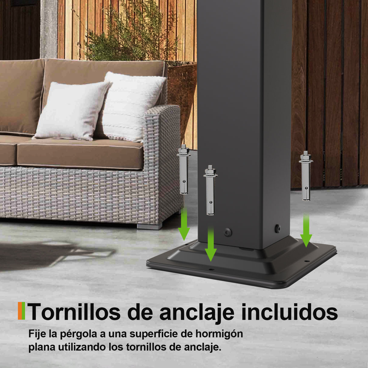 Patioslife Atlantic Pérgola de Aluminio con Lamas Ajustables y Luces LED