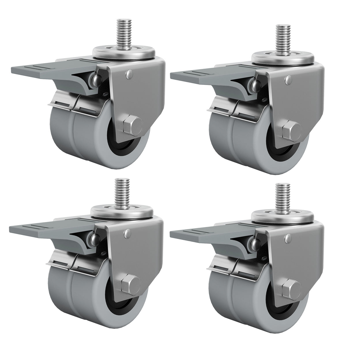 Patioslife Ruedas Giratorias de Acero Inoxidable para Base de Sombrilla – Movilidad Suave, Segura y Duradera