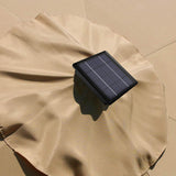 Patioslife Panel Solar para Sombrilla de Brazo Lateral – Iluminación LED Segura, Elegante y Sostenible