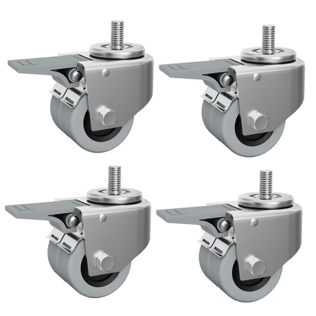 Patioslife Ruedas Giratorias de Acero Inoxidable para Base de Sombrilla – Movilidad Suave, Segura y Duradera