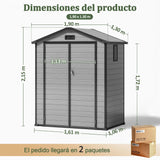 Cobertizo de Resina Patioslife YardVault | Caseta de Almacenamiento Impermeable y con Cerradura para Jardín