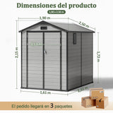 Cobertizo de Resina Patioslife YardVault | Caseta de Almacenamiento Impermeable y con Cerradura para Jardín