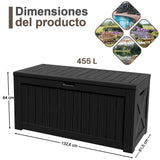 Patioslife YardVault Arcón de Resina para Jardín, Impermeable con Cerradura y Protección UV