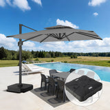Patioslife Aegis Pro Sombrilla Excéntrica con Estructura de Aluminio para Jardín y Terraza