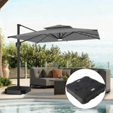 Patioslife Aegis Pro Sombrilla Excéntrica con Iluminación LED Solar, Estructura de Aluminio Termolacado y Rotación 360°