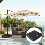 Patioslife Aegis Pro Sombrilla Excéntrica con Iluminación LED Solar, Estructura de Aluminio Termolacado y Rotación 360°