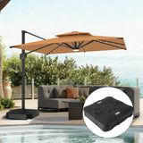 Patioslife Aegis Pro Sombrilla Excéntrica con Iluminación LED Solar, Estructura de Aluminio Termolacado y Rotación 360°