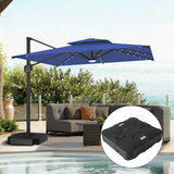 Patioslife Aegis Pro Sombrilla Excéntrica con Iluminación LED Solar, Estructura de Aluminio Termolacado y Rotación 360°