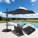 Patioslife Aegis Pro Sombrilla Excéntrica con Estructura de Aluminio para Jardín y Terraza