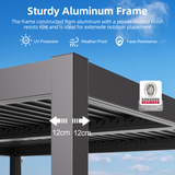 Pergola,patioslife,Poolside,Outdoor Leisure Area,Outdoor Kitchen or Dining Area,Garden Pathway,Rooftop Terrace,Sun Shading & Light Contro,Space Definition,12cm,water proof,uv protection