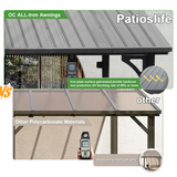 Patioslife Haven Gazebo de Techo Duro de Pared de Aluminio