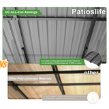 Patioslife Haven Gazebo de Techo Duro de Pared de Aluminio