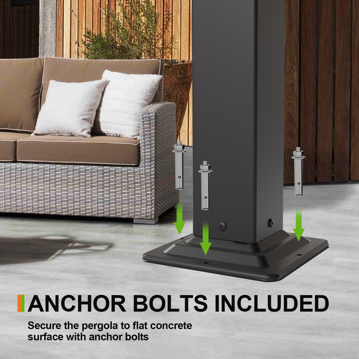 Patioslife Atlantic Pérgola de Aluminio con Lamas Ajustables y Luces LED
