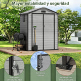 Cobertizo de Resina Patioslife YardVault | Caseta de Almacenamiento Impermeable y con Cerradura para Jardín