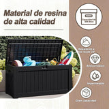 Patioslife YardVault Arcón de Resina para Jardín, Impermeable con Cerradura y Protección UV