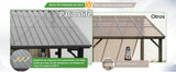 Patioslife Haven Gazebo de Techo Duro de Pared de Aluminio
