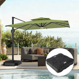 Patioslife Aegis Pro Sombrilla Excéntrica con Iluminación LED Solar, Estructura de Aluminio Termolacado y Rotación 360°