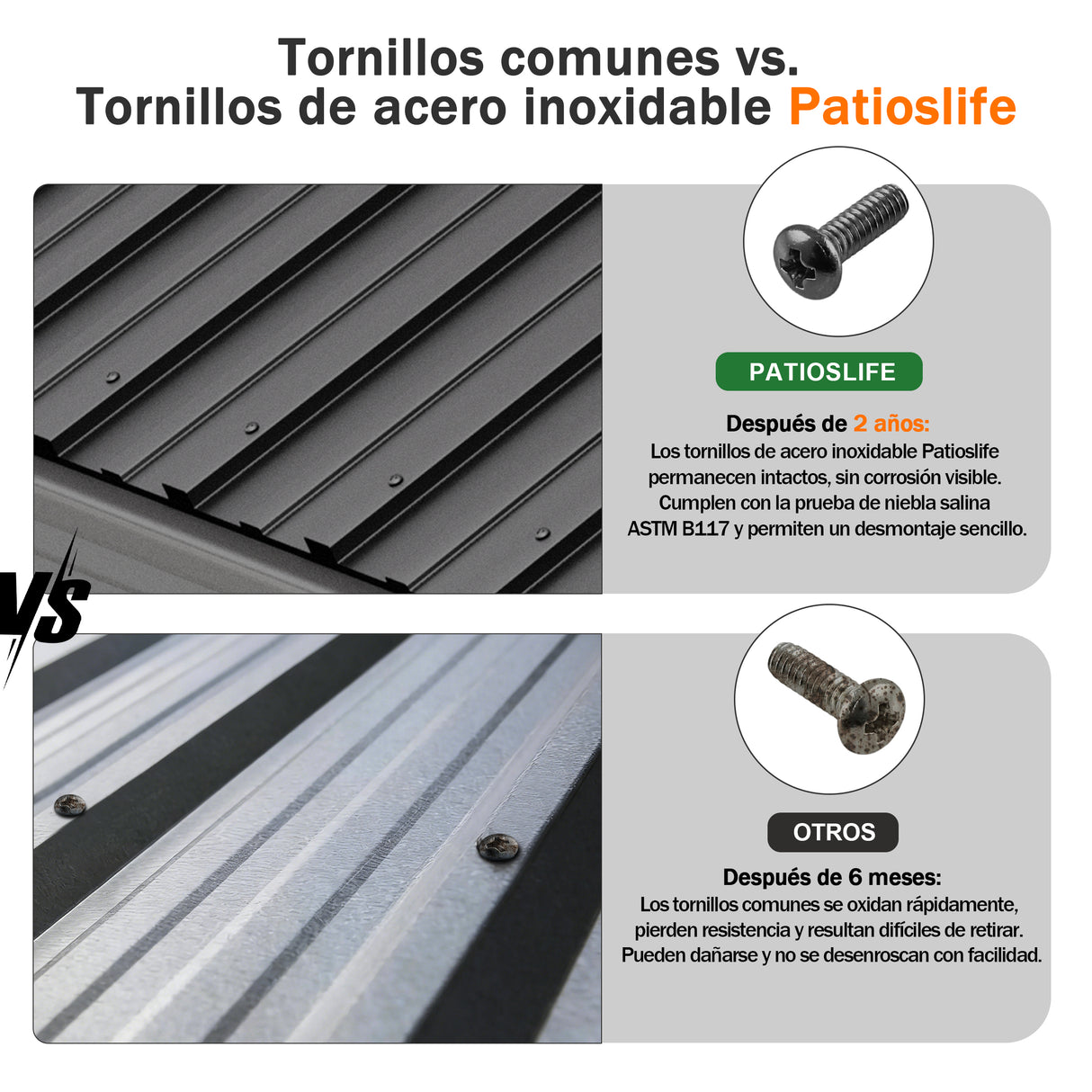 Patioslife Haven Gazebo de Techo Duro de Pared de Aluminio