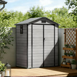 Cobertizo de Resina Patioslife YardVault | Caseta de Almacenamiento Impermeable y con Cerradura para Jardín