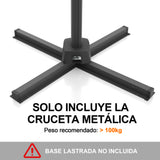 Patioslife Aegis Pro Sombrilla Excéntrica con Iluminación LED Solar, Estructura de Aluminio Termolacado y Rotación 360°