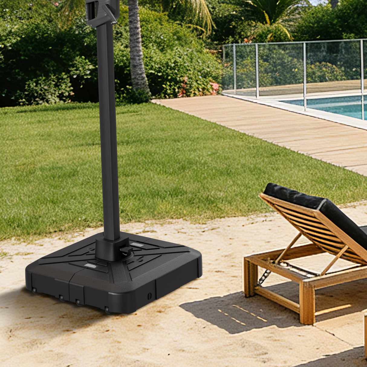 Patioslife Base Rellenable con Ruedas para Sombrilla y Parasol de Terraza
