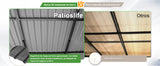 Patioslife Haven Gazebo de Techo Duro de Pared de Aluminio