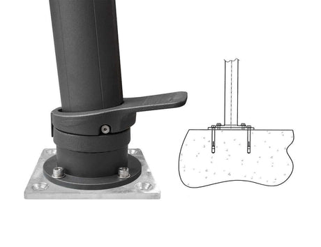 Kit de anclaje para terrazas de hormigón | Para sombrilla excéntrica Patioslife Aegis