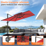 Patioslife Aegis Pro Sombrilla Excéntrica con Estructura de Aluminio para Jardín y Terraza
