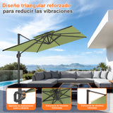 Patioslife Aegis Pro Sombrilla Excéntrica con Estructura de Aluminio para Jardín y Terraza