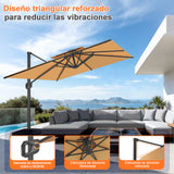 Patioslife Aegis Pro Sombrilla Excéntrica con Estructura de Aluminio para Jardín y Terraza
