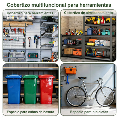 Cobertizo de Resina Patioslife YardVault | Caseta de Almacenamiento Impermeable y con Cerradura para Jardín