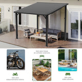 Patioslife Haven Gazebo de Techo Duro de Pared de Aluminio