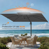 Patioslife Aegis Pro Sombrilla Excéntrica con Estructura de Aluminio para Jardín y Terraza