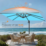 Patioslife Aegis Pro Sombrilla Excéntrica con Estructura de Aluminio para Jardín y Terraza