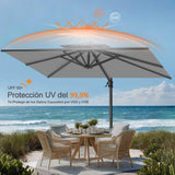 Patioslife Aegis Pro Sombrilla Excéntrica con Estructura de Aluminio para Jardín y Terraza