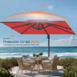 Patioslife Aegis Pro Sombrilla Excéntrica con Estructura de Aluminio para Jardín y Terraza