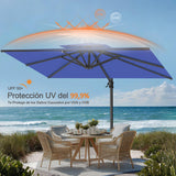 Patioslife Aegis Pro Sombrilla Excéntrica con Estructura de Aluminio para Jardín y Terraza
