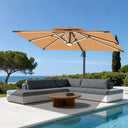 Patioslife Aegis Premium Parasol Excéntrico con LED Solar y Giro 360°