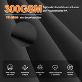 Patioslife Aegis Premium Parasol Excéntrico con LED Solar y Giro 360°