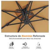 Patioslife Aegis Pro Sombrilla Excéntrica con Estructura de Aluminio para Jardín y Terraza