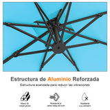 Patioslife Aegis Pro Sombrilla Excéntrica con Estructura de Aluminio para Jardín y Terraza