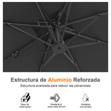Patioslife Aegis Pro Sombrilla Excéntrica con Estructura de Aluminio para Jardín y Terraza
