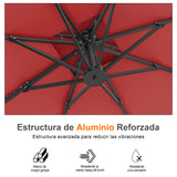 Patioslife Aegis Pro Sombrilla Excéntrica con Estructura de Aluminio para Jardín y Terraza