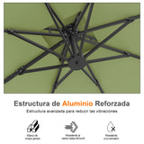 Patioslife Aegis Pro Sombrilla Excéntrica con Estructura de Aluminio para Jardín y Terraza