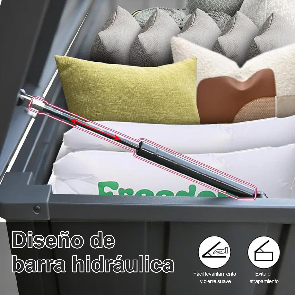 Patioslife YardVault Arcón de Resina para Jardín, Impermeable con Cerradura y Protección UV