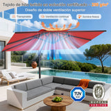 Patioslife Aegis Pro Sombrilla Excéntrica con Estructura de Aluminio para Jardín y Terraza