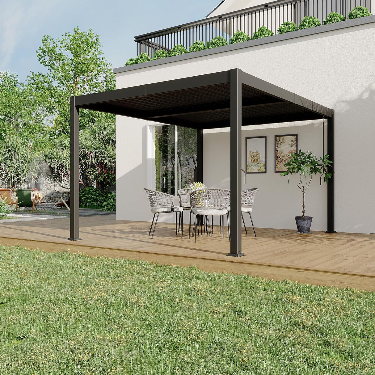 Pergola,patioslife,Poolside,Outdoor Leisure Area,Outdoor Kitchen or Dining Area,Garden Pathway,Rooftop Terrace,Sun Shading & Light Contro,Space Definition