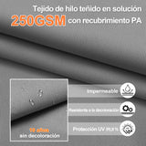 Patioslife Aegis Pro Sombrilla Excéntrica con Iluminación LED Solar, Estructura de Aluminio Termolacado y Rotación 360°