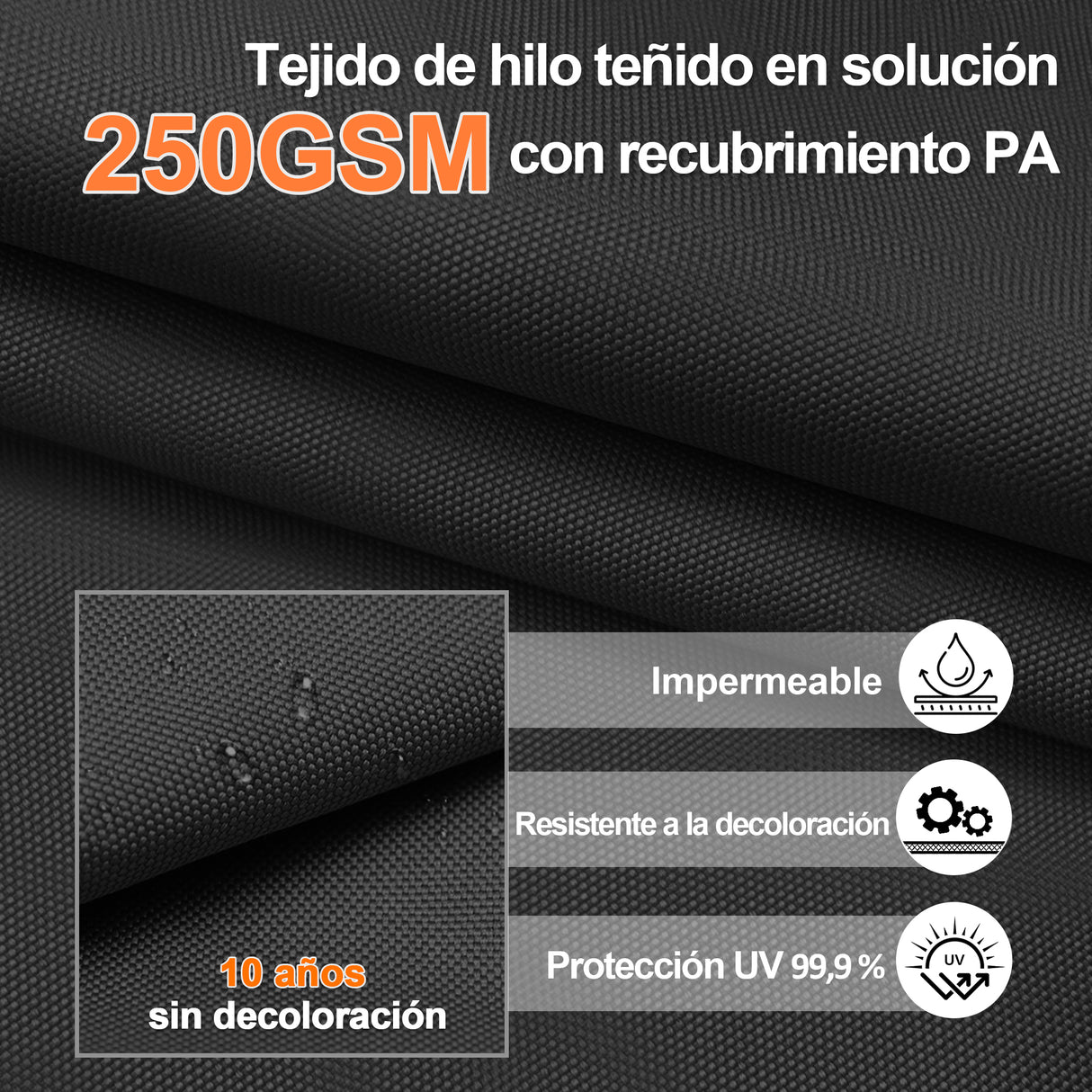 Patioslife Aegis Pro Sombrilla Excéntrica con Estructura de Aluminio para Jardín y Terraza